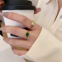 Titanium Steel Simple Style Classic Style Inlay Solid Color Zircon Rings main image 5