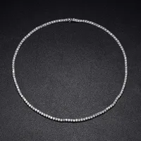925 Sterling Silver Moissanite GRA Certificate Inlay Geometric Necklace main image 2
