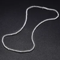 925 Sterling Silver Moissanite GRA Certificate Inlay Geometric Necklace main image 4
