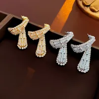 1 Pair Simple Style Classic Style Solid Color Inlay Copper Rhinestones Ear Studs main image 1