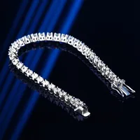 925 Sterling Silver Bracelets Simple Style Shiny main image 2