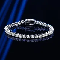 925 Sterling Silver Bracelets Simple Style Shiny main image 1