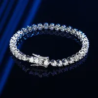 925 Sterling Silver Bracelets Simple Style Shiny main image 5