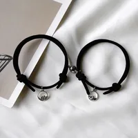 Wholesale Jewelry Simple Style Classic Style Commute Waves Alloy Rope Braid Drawstring Bracelets main image 1