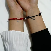 Wholesale Jewelry Simple Style Classic Style Commute Waves Alloy Rope Braid Drawstring Bracelets main image 3