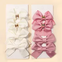 Girl'S Sweet Korean Style Bow Knot Cloth Polyester Hair Clip sku image 1