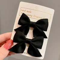 Girl'S Sweet Korean Style Bow Knot Cloth Metal Hair Clip sku image 5