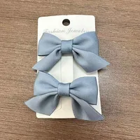 Girl'S Sweet Korean Style Bow Knot Cloth Metal Hair Clip sku image 11