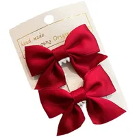Girl'S Sweet Korean Style Bow Knot Cloth Metal Hair Clip main image 3