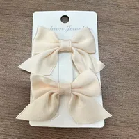 Girl'S Sweet Korean Style Bow Knot Cloth Metal Hair Clip sku image 12
