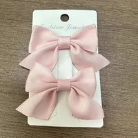 Girl'S Sweet Korean Style Bow Knot Cloth Metal Hair Clip sku image 8