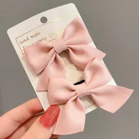 Girl'S Sweet Korean Style Bow Knot Cloth Metal Hair Clip sku image 10