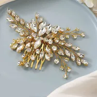 Women's Simple Style Classic Style Solid Color Metal Inlay Rhinestones Hair Clip sku image 1