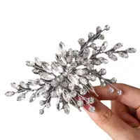 Women's Simple Style Classic Style Solid Color Metal Inlay Rhinestones Hair Clip main image 3
