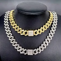 Hip-Hop Retro Geometric Alloy Inlay Zircon Men's Necklace main image 3