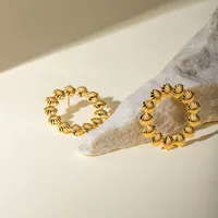 1 Pair Beach Simple Style Classic Style Solid Color Plating 304 Stainless Steel 18K Gold Plated Earrings main image 1