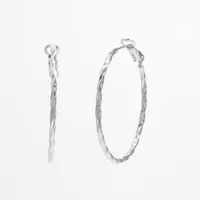 1 Pair White Gold Plated 925 Sterling Silver Zircon Semicircle Round Earrings main image 6