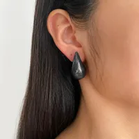 1 Pair IG Style Simple Style Water Droplets Arylic 18K Gold Plated Ear Studs sku image 7