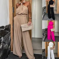 Women's Holiday Daily Streetwear Solid Color Full Length Zipper Jumpsuits main image 1