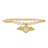 Copper Simple Style Shiny Plating Inlay Heart Shape Zircon Bracelets sku image 5