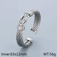 Hip-Hop Solid Color 304 Stainless Steel Men's Cuff Bracelets sku image 2