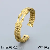 Hip-Hop Solid Color 304 Stainless Steel Men's Cuff Bracelets sku image 3