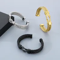 Hip-Hop Solid Color 304 Stainless Steel Men's Cuff Bracelets main image 8