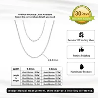 925 Sterling Silver Plated Chain Box Chain Plating Geometric Necklace main image 6
