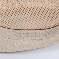 Factory Supply Outdoor Beach Casual Bowler Hat Middle-Aged And Elderly Men's Hat Sun Hat Summer Mesh Top Hat Wholesale main image 4