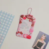 Women's Cartoon Heart Shape Pvc Card Holders sku image 1