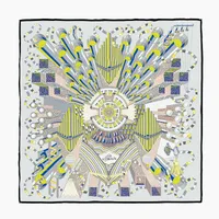 Women's Lady Classic Style Printing Twill Silk Scarf Scarf main image 5