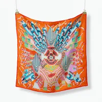 Women's Lady Classic Style Printing Twill Silk Scarf Scarf main image 4