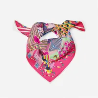 Women's Lady Classic Style Printing Twill Silk Scarf Scarf main image 3