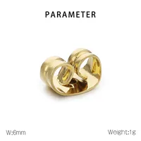 10 PCS/Package 304 Stainless Steel 18K Gold Plated Solid Color Hook Earring Findings main image 10