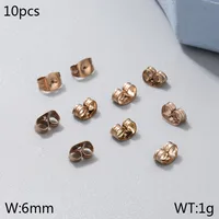 10 PCS/Package 304 Stainless Steel 18K Gold Plated Solid Color Hook Earring Findings sku image 3
