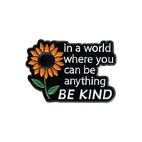 Cartoon Style Cute Sunflower Letter Alloy Stamping Stoving Varnish Plating Unisex Brooches sku image 5