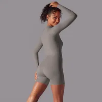 Simple Style Solid Color Nylon Cotton Blend Turtleneck Tracksuit Rompers main image 2