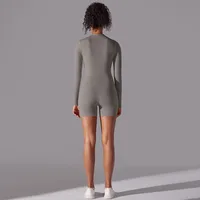 Simple Style Solid Color Nylon Cotton Blend Turtleneck Tracksuit Rompers main image 4