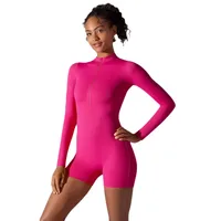 Simple Style Solid Color Nylon Cotton Blend Turtleneck Tracksuit Rompers main image 5