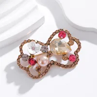 Simple Style Classic Style Animal Wreath Airplane Alloy Inlay Rhinestones Women's Brooches main image 4