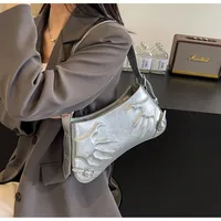 Women's Medium Pu Leather Solid Color Streetwear Zipper Underarm Bag main image 6