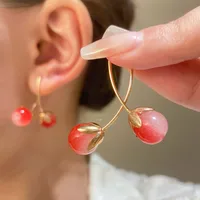 1 Pair Cute Sweet Cherry Alloy Drop Earrings main image 1