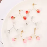 1 Pair Cute Sweet Cherry Alloy Drop Earrings main image 3