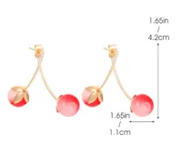 1 Pair Cute Sweet Cherry Alloy Drop Earrings main image 5