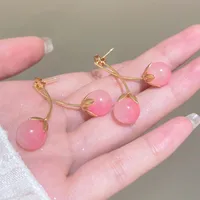 1 Pair Cute Sweet Cherry Alloy Drop Earrings sku image 2