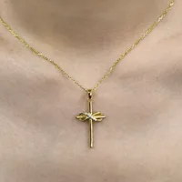 Sterling Silver White Gold Plated Gold Plated Simple Style Classic Style Inlay Cross Moissanite Pendant Necklace main image 3