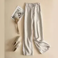 Women's Holiday Daily Simple Style Solid Color Full Length Pocket Casual Pants Straight Pants main image 2