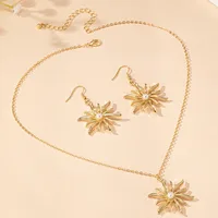 IG Style Simple Style Flower Artificial Pearls Alloy Plastic Wholesale Jewelry Set main image 3