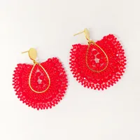 1 Pair Bohemian Classic Style U Shape Water Droplets Glass Seed Bead Drop Earrings main image 5
