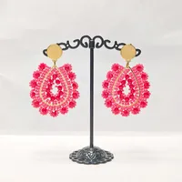 1 Pair Elegant Bohemian Sweet Water Droplets Glass Seed Bead Drop Earrings main image 2